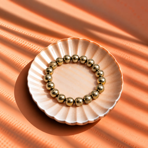 Golden Hematite Bracelet- “Bold Energy. Powerful Wealth”