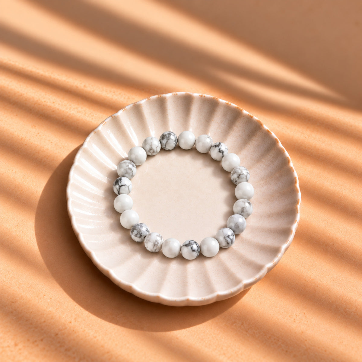 Howlite Bracelet-“Stone of Calmness, Patience & Inner Peace"