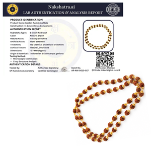Rudra Shakti Golden Capping Combo | Rudraksha Mala & Bracelet