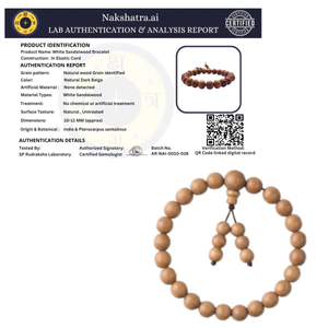 Shwet Chandan Divine Combo | White Chandan Mala & Bracelet Set