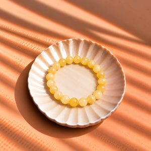 Yellow Calcite Crystal Beads Bracelet