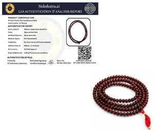 Red Chandan Divine Duo | Spiritual Bracelet & Tulsi Mala