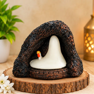 Amarnath Cave Shivling Showpiece | Sacred Ice Shivling Inspired Spiritual Décor