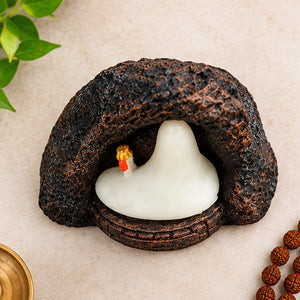 Amarnath Cave Shivling Showpiece | Sacred Ice Shivling Inspired Spiritual Décor