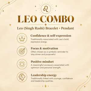 Leo Royal Charm Combo – सिंह राशि Bracelet & Pendant