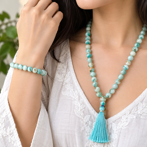 Amazonite Calm & Balance Set – Bracelet & Mala