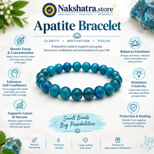 Blue Apatite Crystal Beads Bracelet Jewellery