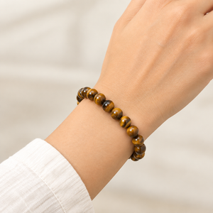 Courage & Focus Power Duo – Tiger Eye Bracelet & Tiger Eye Mala