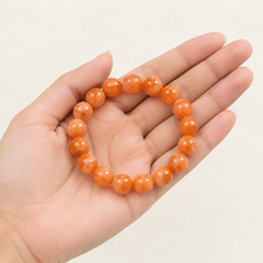 Orange Calcite Crystal Beads Bracelet Jewellery