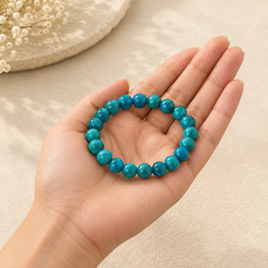 Blue Apatite Crystal Beads Bracelet Jewellery