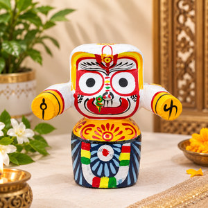 Jagannath Balabhadra Subhadra Handcrafted Wooden Idol Set for Spiritual Home Décor