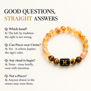 Pisces (मीन राशि) Zodiac Crystal Bracelet for Men & Women
