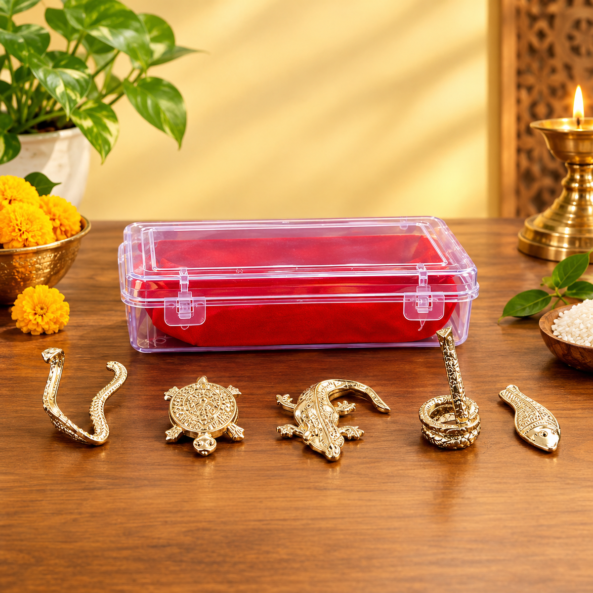 Panchdhatu Style Vaastu Pujan Set | Traditional Vastu Decorative Items