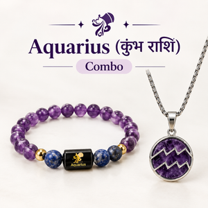 Aquarius Vision Combo – कुंभ राशि Bracelet & Pendant