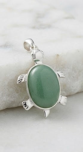 Green Jade Turtle Pendant for Good Luck Prosperity and Vastu Feng Shui