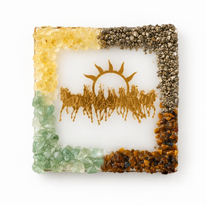 Crystal 7 Running Horses Vastu Frame