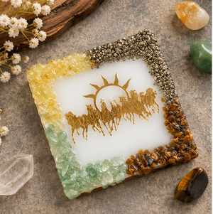 Crystal 7 Running Horses Vastu Frame