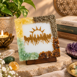 Shuddhi & Gati Crystal Duo | Selenite Plate & 7 Horses Crystal Plate