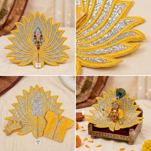 Shree Nandlal Divine Designer Poshak for Laddu Gopal Ji | Traditional Festive Dress
