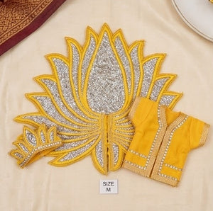 Shree Nandlal Divine Designer Poshak for Laddu Gopal Ji | Traditional Festive Dress