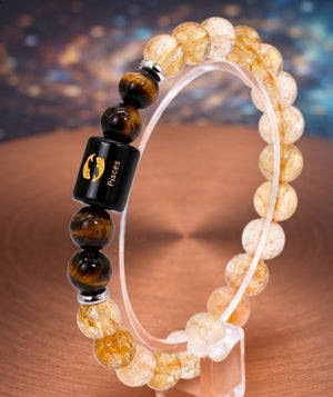 Pisces (मीन राशि) Zodiac Crystal Bracelet for Men & Women
