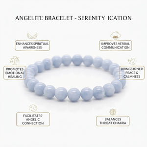 Angelite Crystal Beads Bracelet