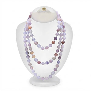 Rainbow Moonstone Crystal Beads Mala Spiritual Necklace