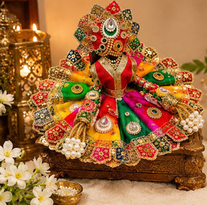 Shyam Rangoli Multicolour Royal Poshak for Laddu Gopal Ji