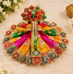 Shyam Rangoli Multicolour Royal Poshak for Laddu Gopal Ji