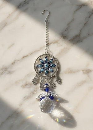 Stone Evil Eye Hanging for Nazar Protection & Spiritual Home Decor