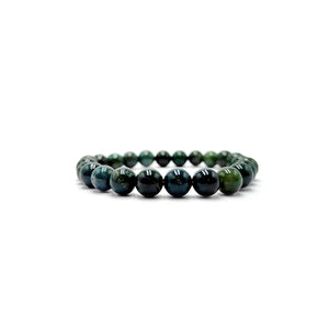 Moss Agate Bracelet –Natural Crystal Beads for Growth, Prosperity & Positive Energy