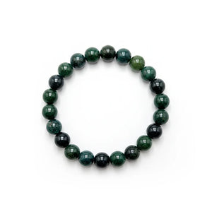 Moss Agate Bracelet –Natural Crystal Beads for Growth, Prosperity & Positive Energy