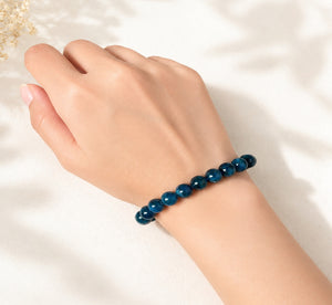 Blue Apatite Crystal Beads Bracelet Jewellery