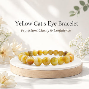 Yellow Cat’s Eye Bracelet –"Protection & Positive Energy"