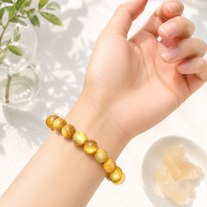 Protection & Intuition Duo – Yellow Cat's Eye Bracelet & Mala