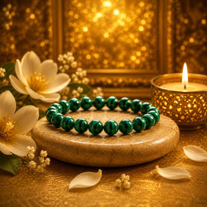 Natural Malachite Crystal Beads Bracelet