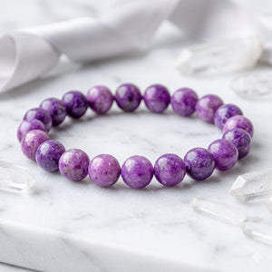 Natural Lepidolite Crystal Beads Bracelet