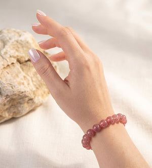 Pink Tourmaline Bracelet for Love, Inner Peace and Positive Energy