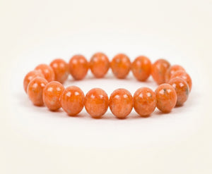 Orange Calcite Crystal Beads Bracelet Jewellery