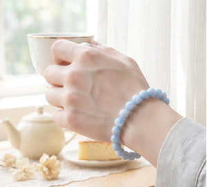 Angelite Crystal Beads Bracelet