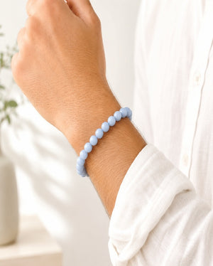 Peace & Spiritual Harmony Collection – Angelite Bracelet & Mala