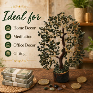 Pyrite Crystal Tree 300 Beads Wealth & Prosperity Feng Shui Decor