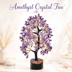 Amethyst Crystal Tree 300 Beads Peace & Positive Energy Decor
