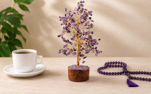 Amethyst Crystal Tree 300 Beads Peace & Positive Energy Decor