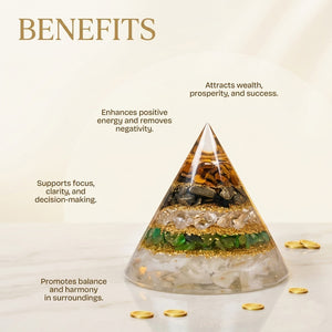 Dhan Yog Cone Pyramid for Vastu Wealth Success and Abundance Decor