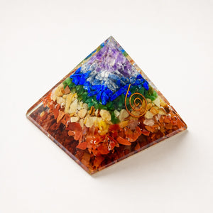 7 Chakra Pyramid for Vastu Energy Balance Healing and Meditation Decor