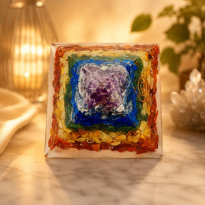 7 Chakra Pyramid for Vastu Energy Balance Healing and Meditation Decor