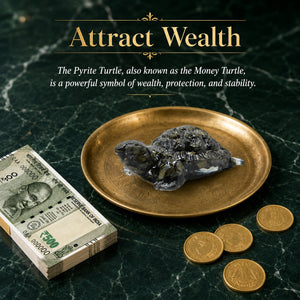 Pyrite Tortoise (Kacchua)– Wealth & Stability Energy Symbol