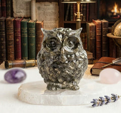 Pyrite Owl Small- Wisdom, Protection & Abundance Symbol