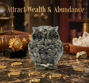 Pyrite Owl Small- Wisdom, Protection & Abundance Symbol